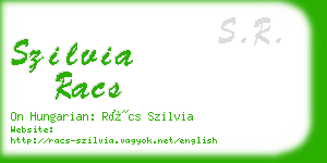 szilvia racs business card